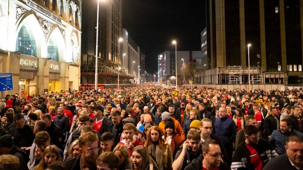 Fans going to Wales rugby