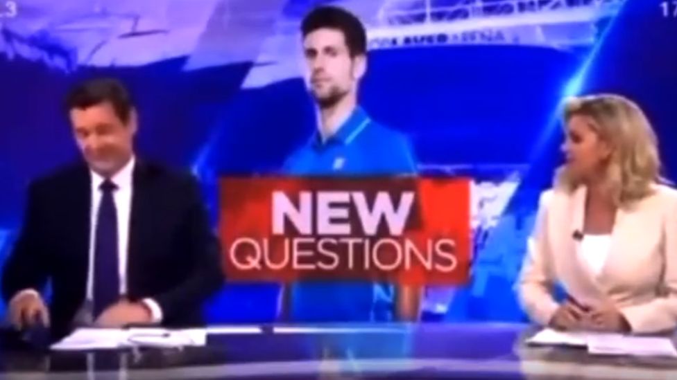 Novak Djokovic: Newsreaders caught in expletive-laden rant thumbnail