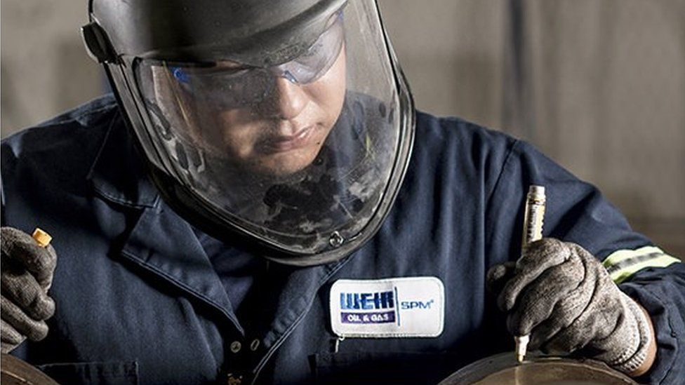 Weir Group worker in oil and gas division