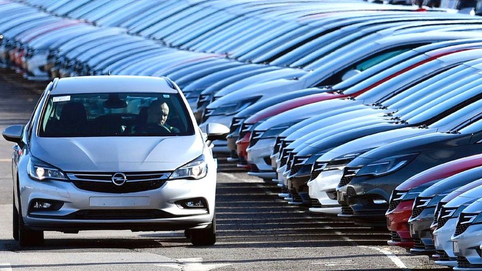 Vauxhall cars at Ellesmere Port plant