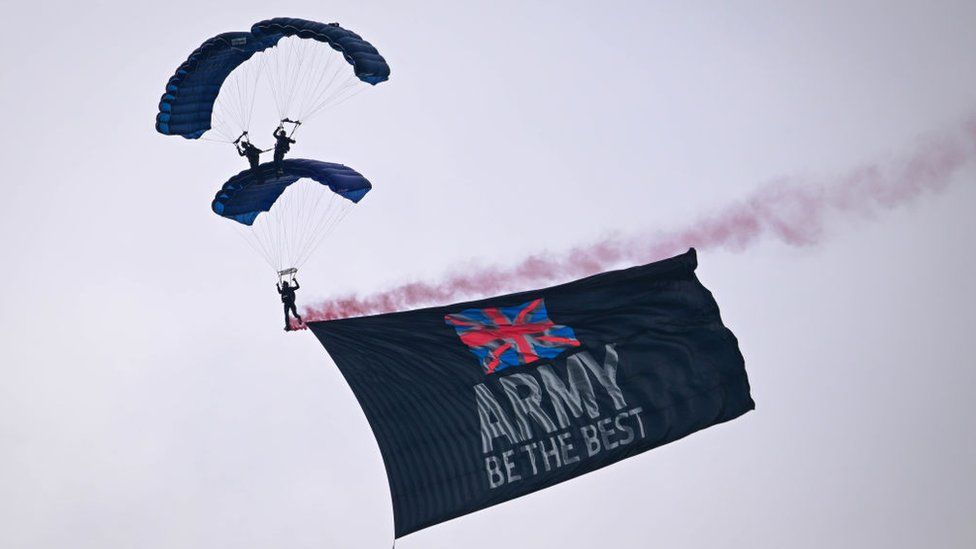 The Tigers Army parachute display team