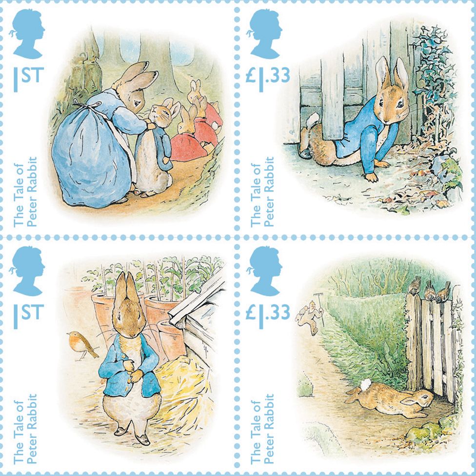 The Tale of Peter Rabbit stamps