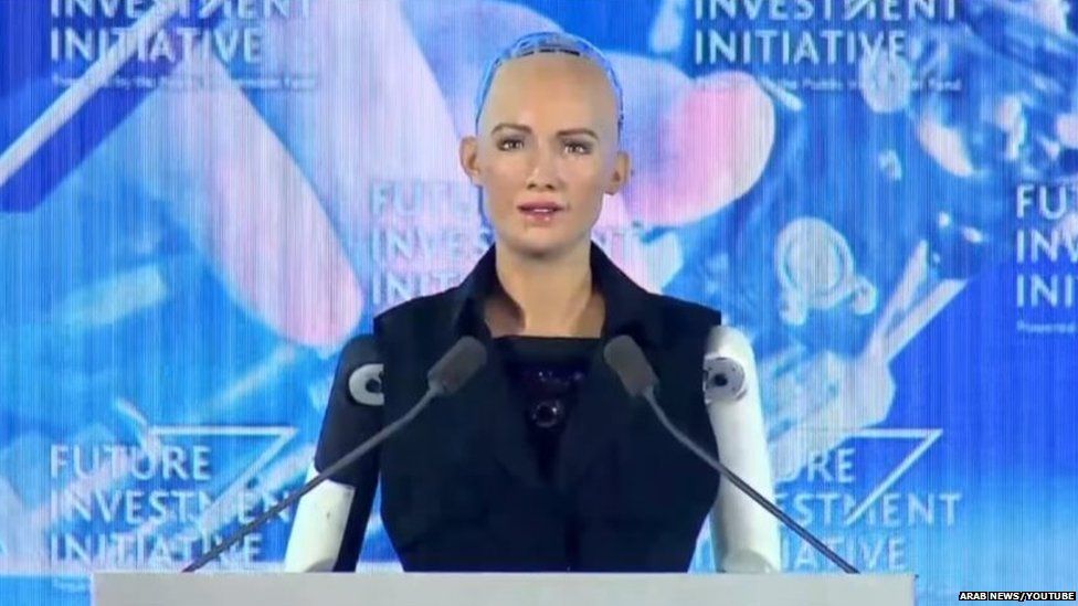 Sophia the robot wants a and family is 'really important' BBC News