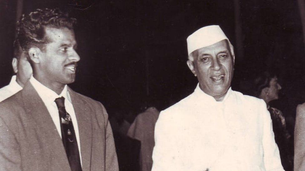 Gemini Shankaran with India's first prime minister Jawaharlal Nehru