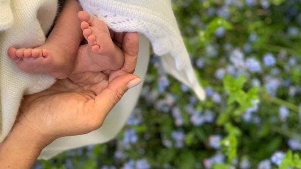 Duchess of Sussex and son's feet