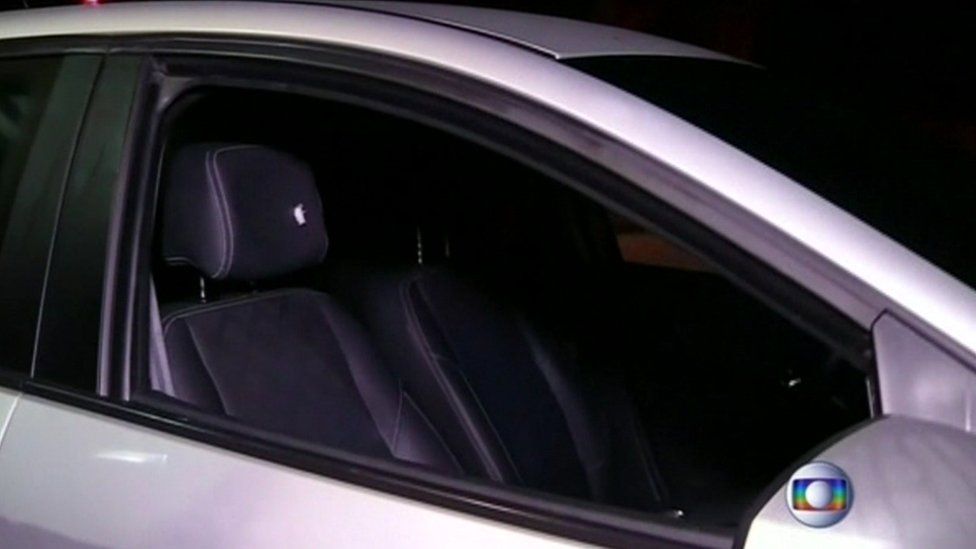 Images of the family's car shows damage to seat after the shooting
