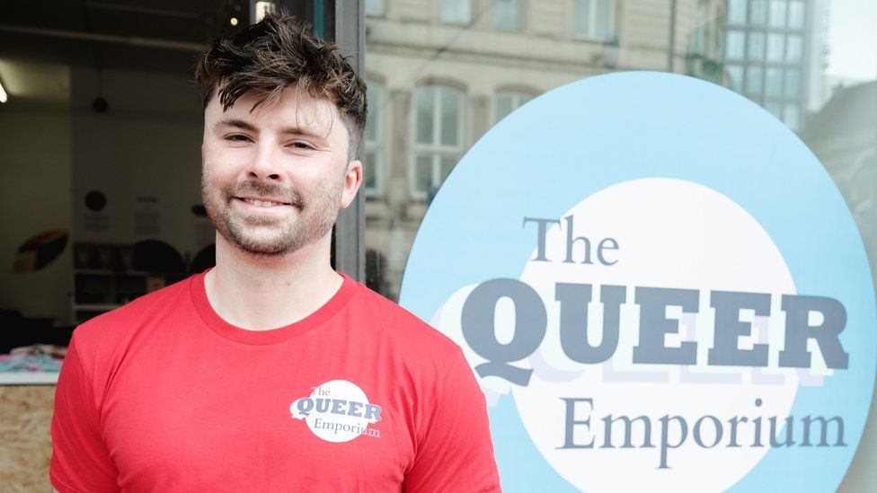 Yan White outside The Queer Emporium