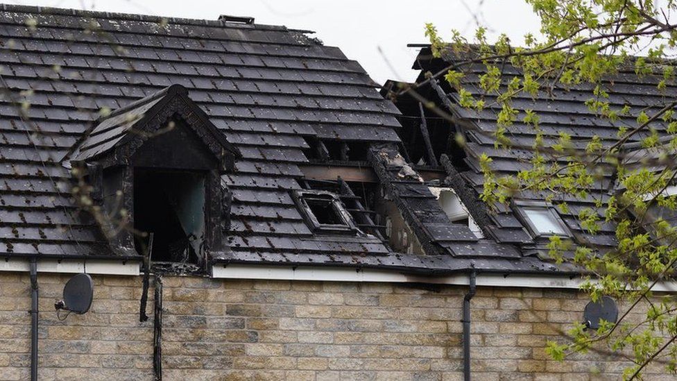 Damaged roof