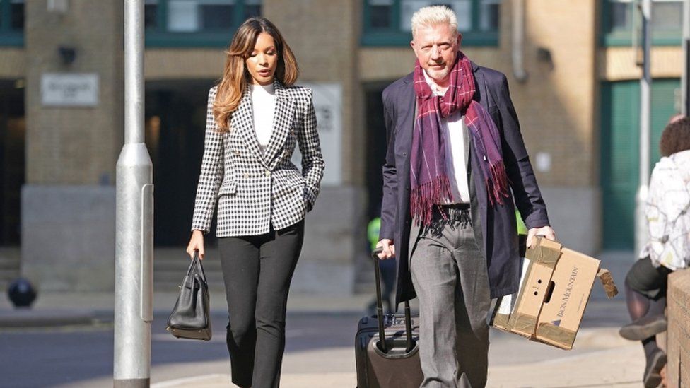 Boris Becker arrives at Southwark Crown Court on Wednesday 23 March 2022.
