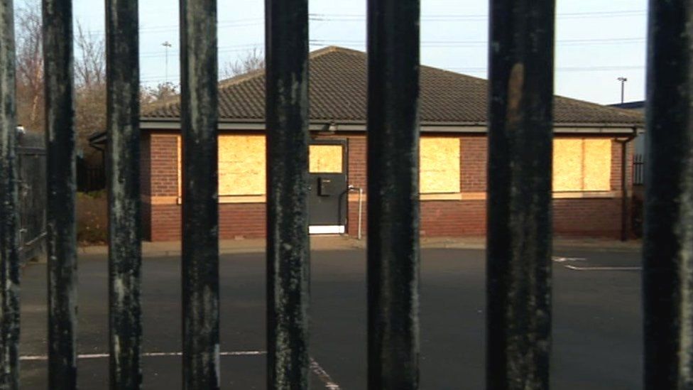 A locked-up former driving test centre
