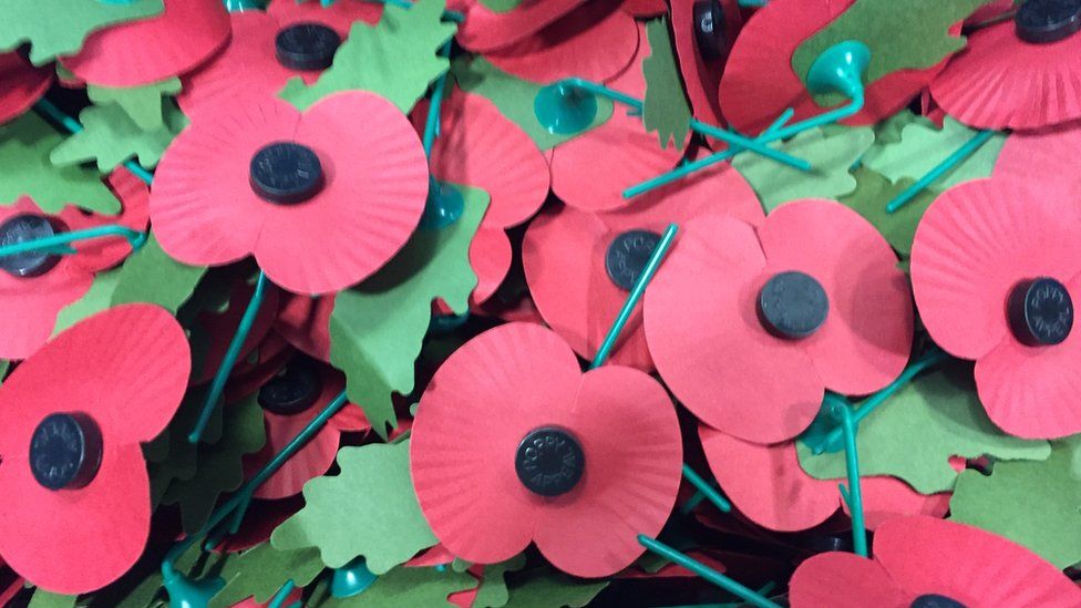 Remembrance poppies