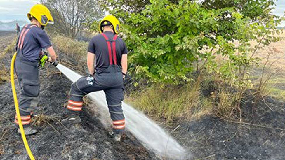 Firefighters at Haddenham fire