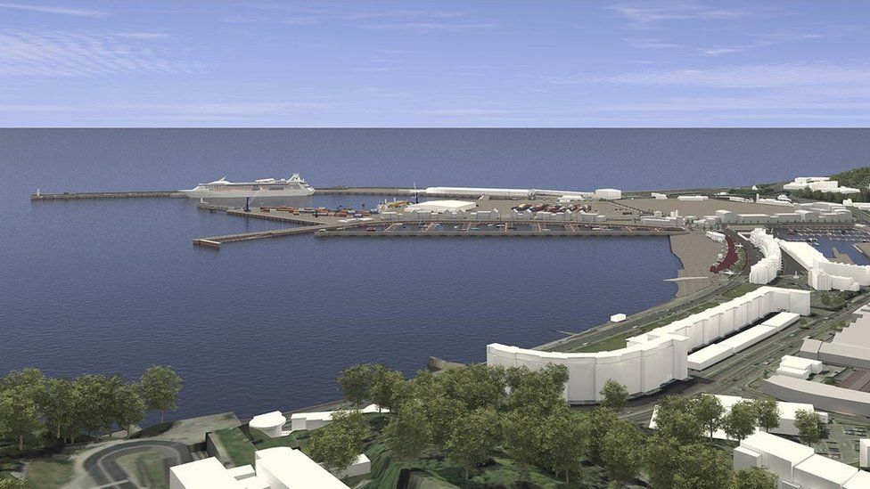 An illustration of how the the Dover Western Docks Revival will look