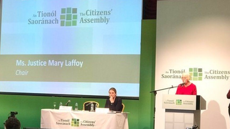 The Citizens' Assembly is chaired by the Supreme Court judge, Ms Justice Mary Laffoy