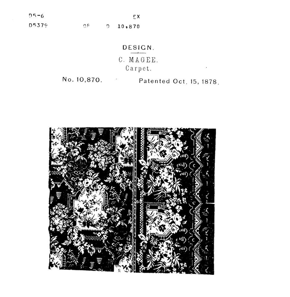 Patent filing for a carpet