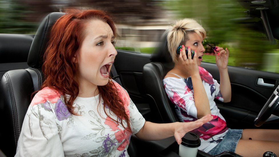 Terrified women drivers