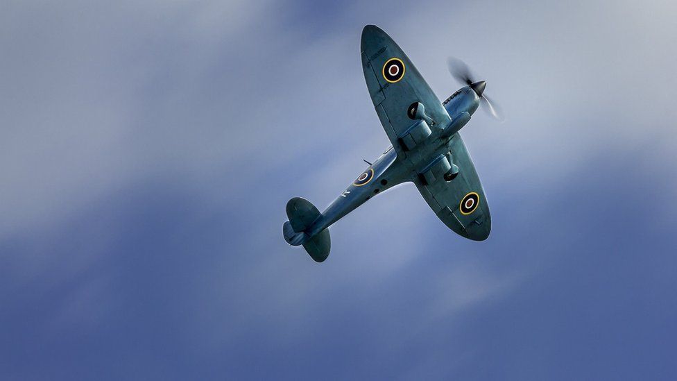 Spitfire in flight