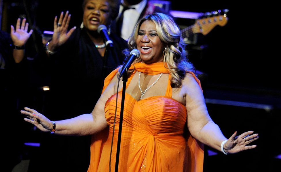 Aretha Franklin performing in LA in 2012