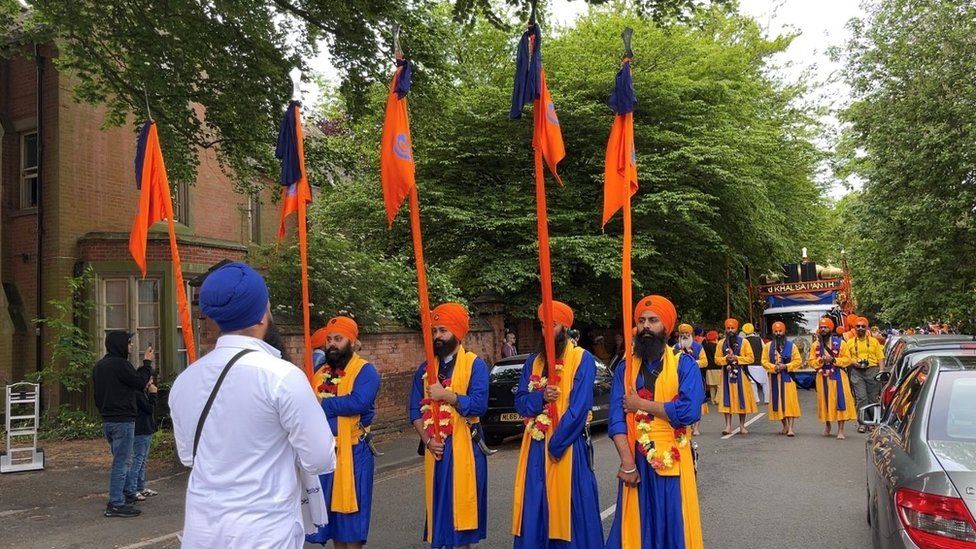 Nagar Kirtan procession Nottingham 2022