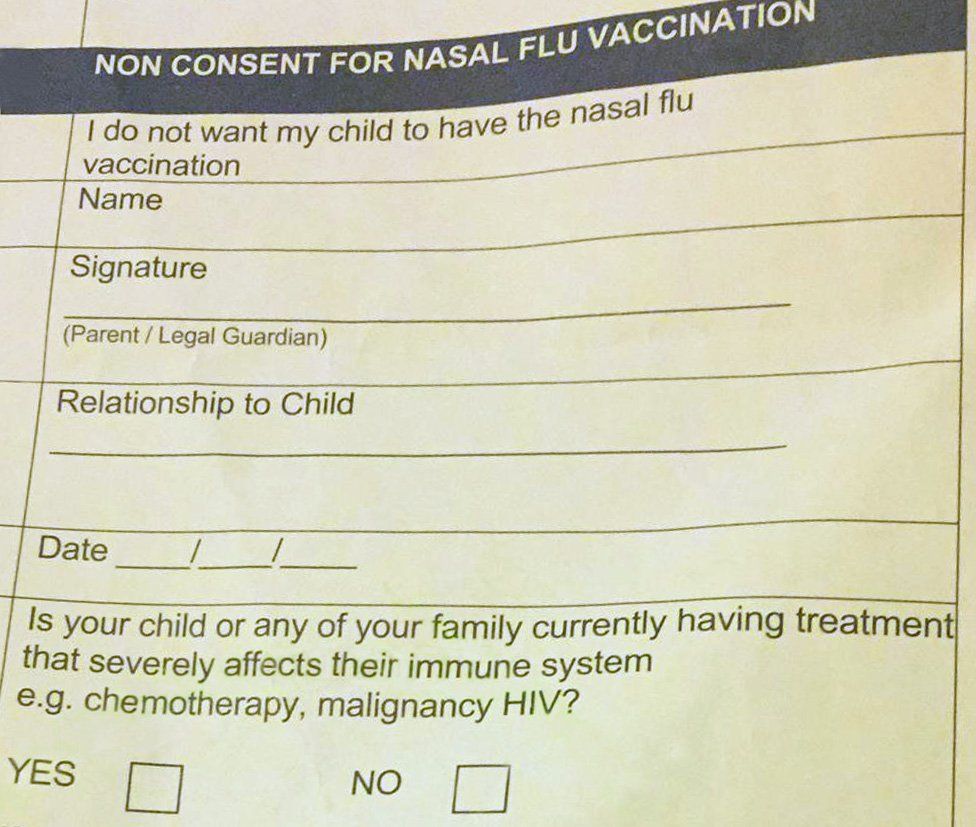 Apology Over Confusing Newcastle Flu Vaccination Form Bbc News