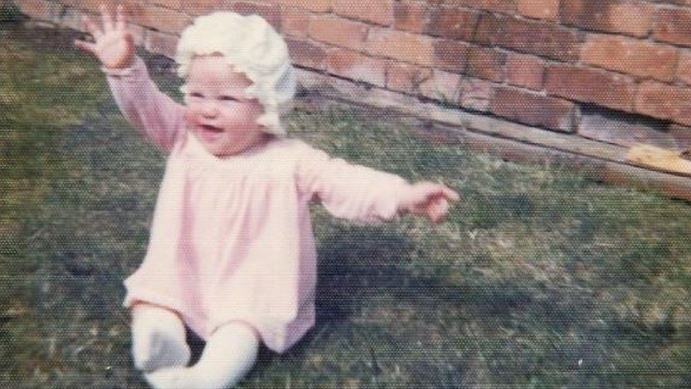 Lorraine Badcock aged around nine months old during the summer of 1976.
