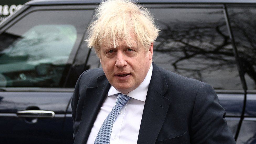 Former British Prime Minister Boris Johnson arrives at a residence in London, Britain, March 3, 2023. REUTERS/Henry Nicholls