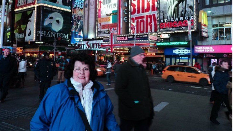 Luke's grandmother Joan Hereford in New York