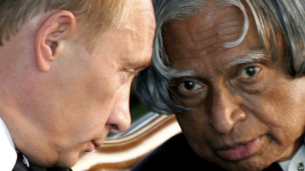 Putin with Abdul Kalam