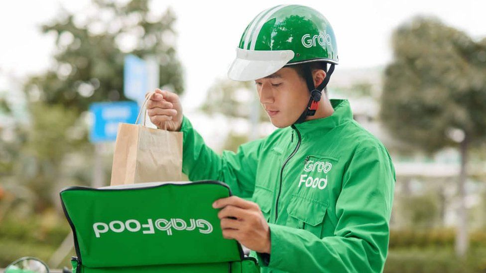 Grab delivery rider.