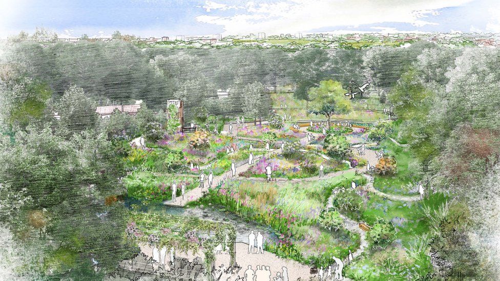 An artist's impression of what the new garden would look like