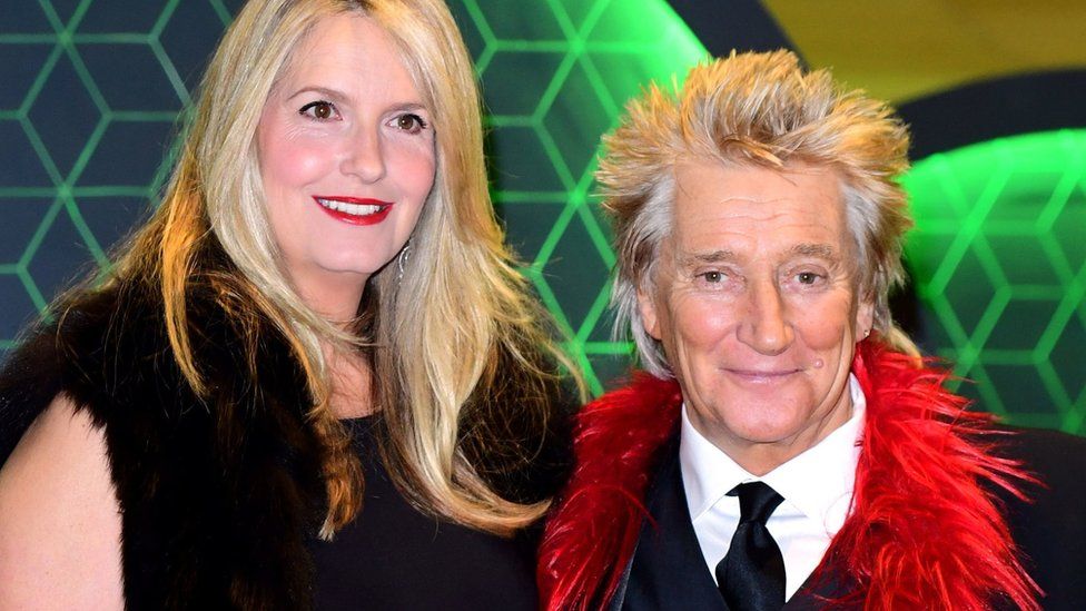 Sir Rod Stewart and wife Penny Lancaster