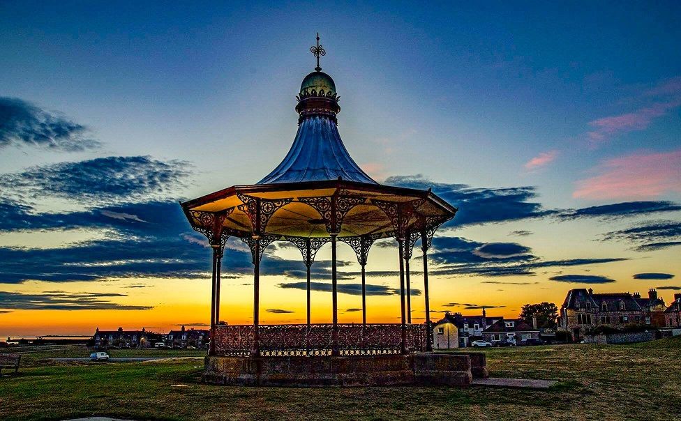 Nairn bandstand at sunrise.
