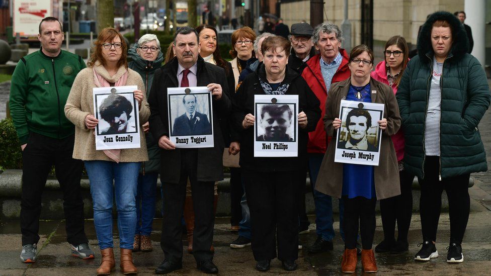 Relatives of some of the people who were killed at Ballymurphy in 1971