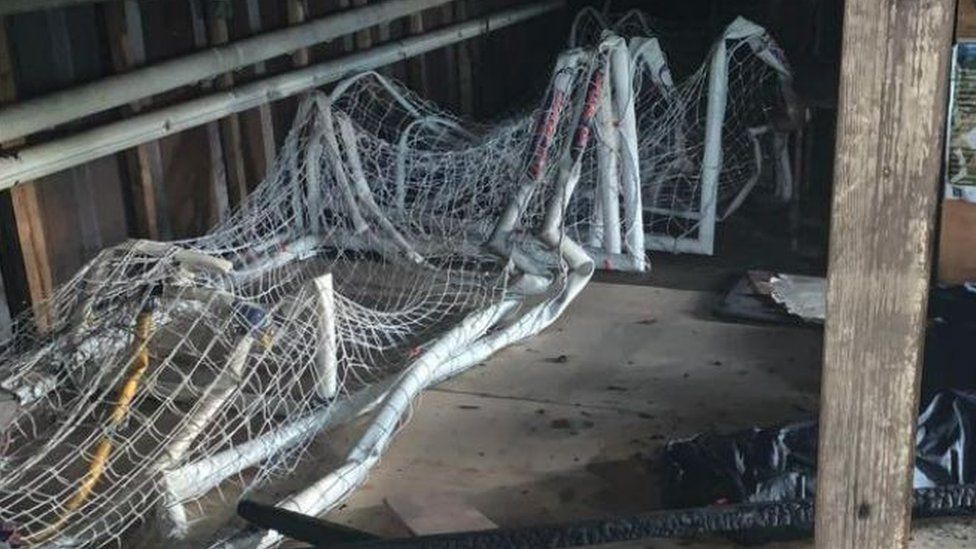 Liverpool junior football club hut destroyed in blaze - BBC News