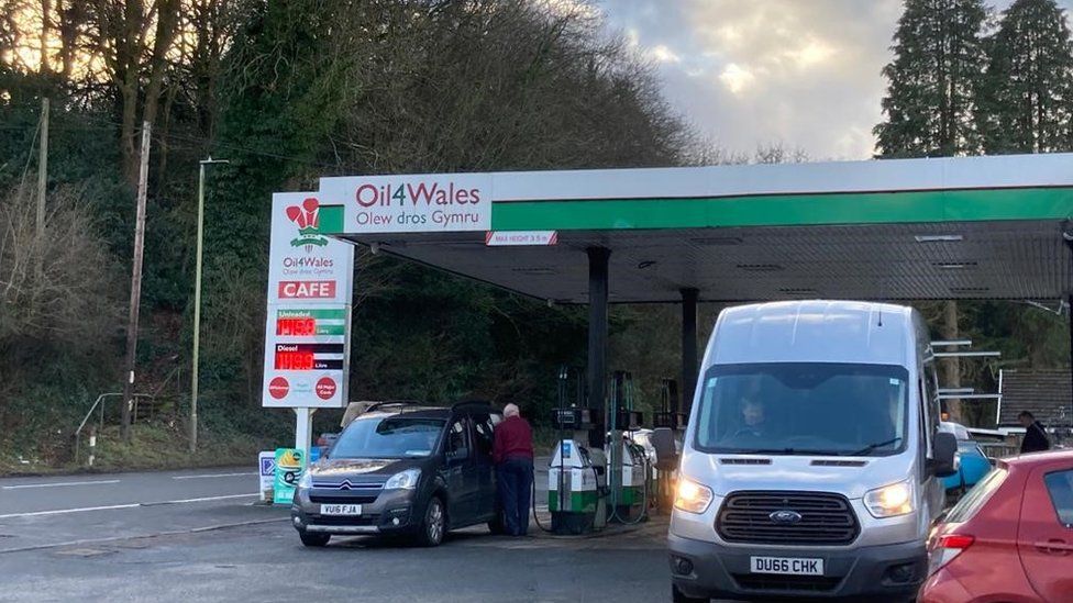 A garage in west Wales