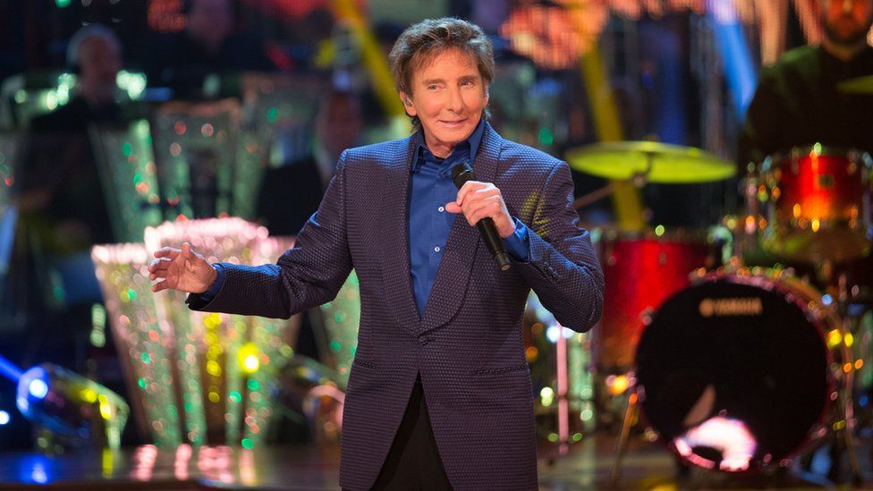 Barry Manilow performing on Strictly Come Dnacing.
