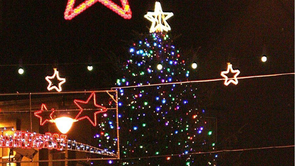 A Christmas tree in Ballymena