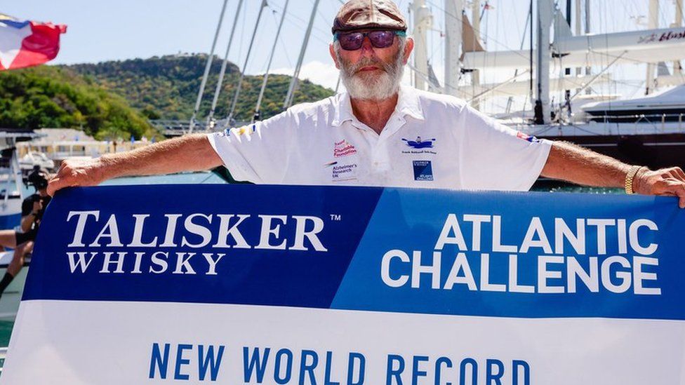 Frank Rothwell with world record sign