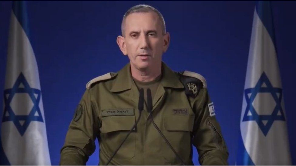 IDF spokesman Daniel Hagari in a video statement posted on X