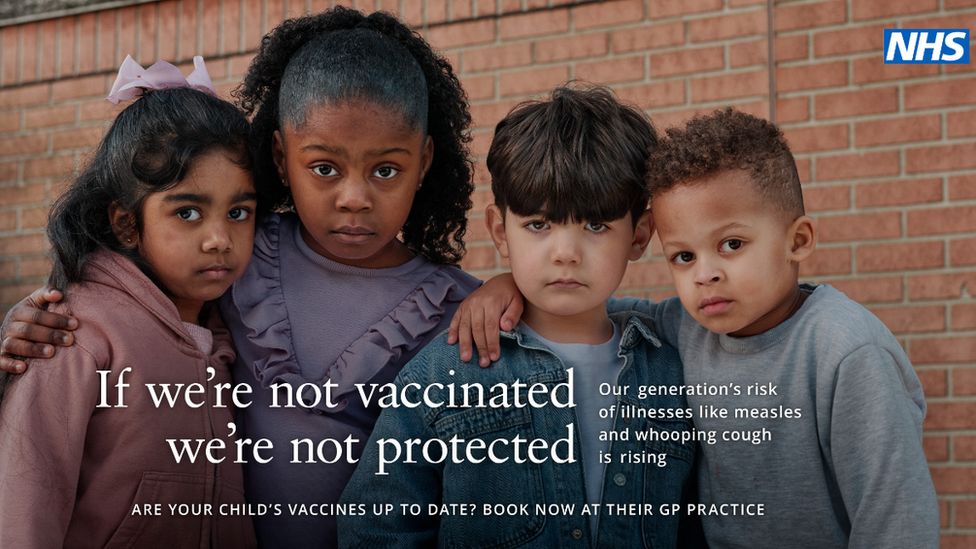 A new market campaign in England urges parents to check their child's vaccinations are up to date