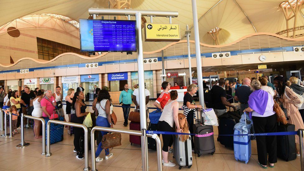 British tourists at Sharm el-Sheikh airport