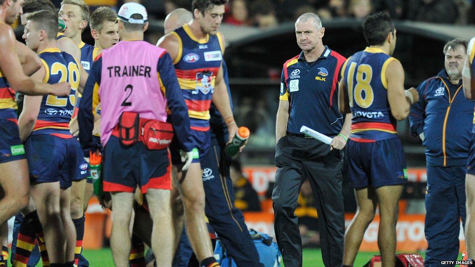 Adelaide coach Phil Walsh during a match between the Adelaide Crows and the Hawthorn Hawks at Adelaide Oval on June 18, 2015 in Adelaide, Australia.