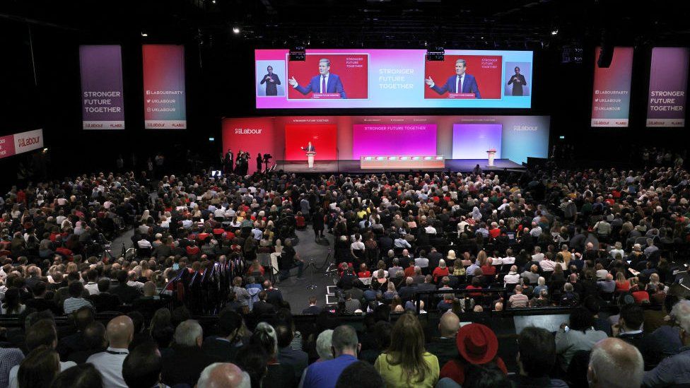 Keir Starmer speaks at the Labour conference