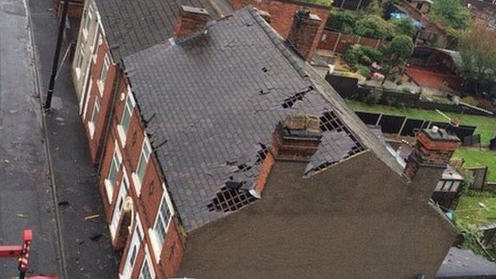Damage to a roof top