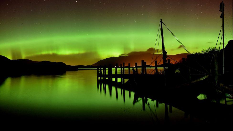 Northern Lights seen over England BBC News