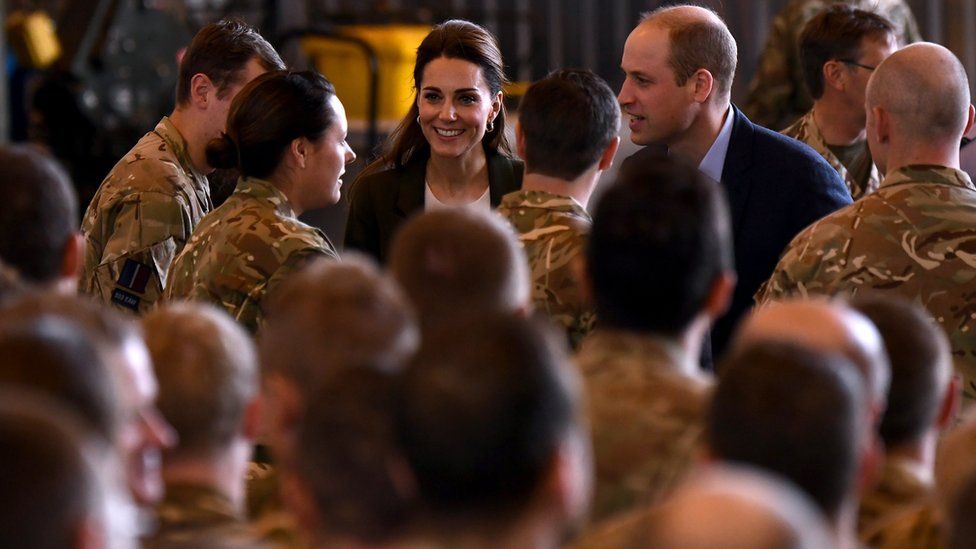 The Duke and Duchess of Cambridge at RAF Akrotiri base