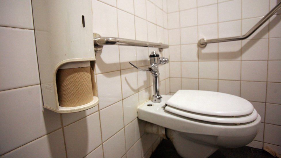 Toilet paper in a toilet in Johannesburg (file photo)