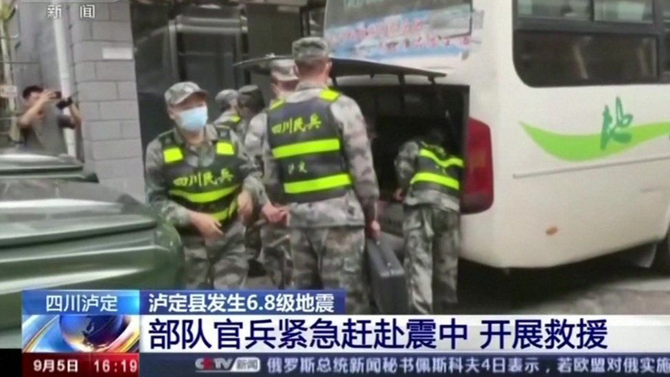 Emergency officials respond in China