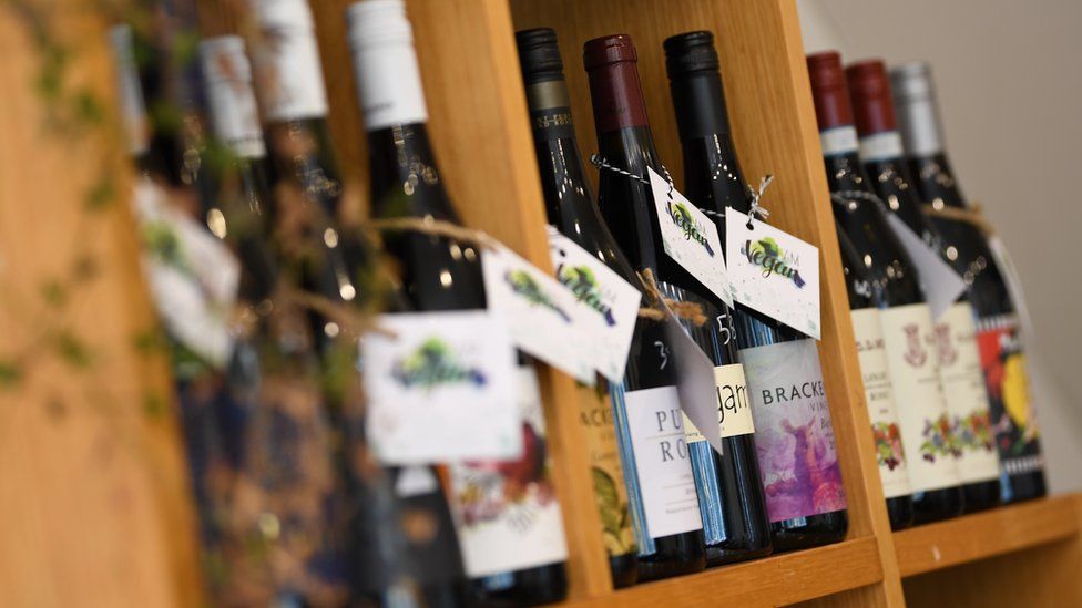 A row of wine bottles in a Melbourne bar