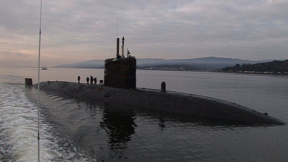 A Royal Navy submarine